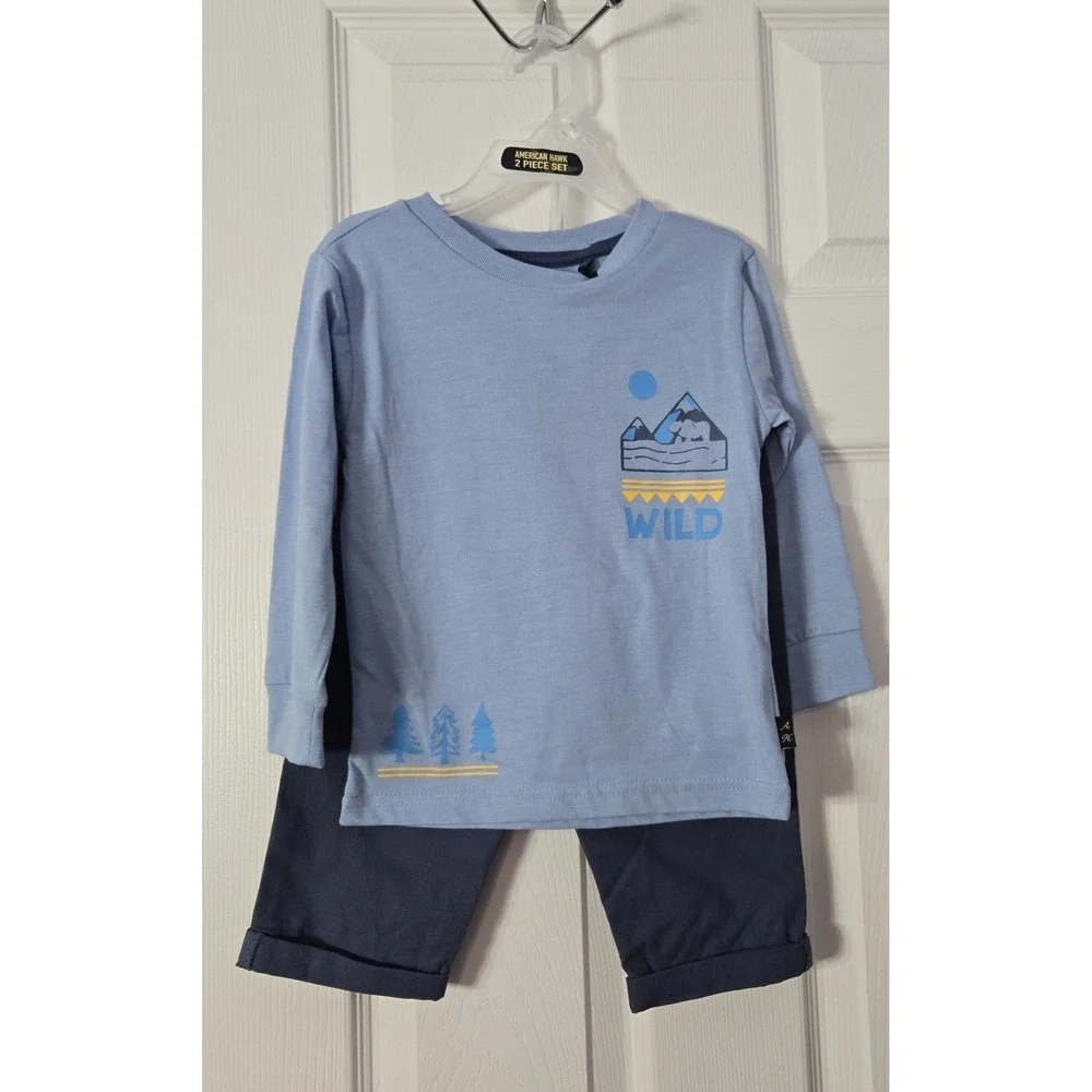 American Hawk 2‎ Piece Toddler Shirt & Pant Set Size 2T NWT
